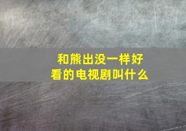 和熊出没一样好看的电视剧叫什么