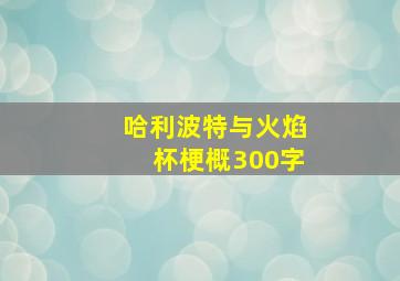 哈利波特与火焰杯梗概300字