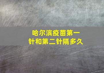 哈尔滨疫苗第一针和第二针隔多久