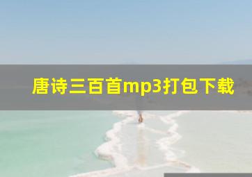 唐诗三百首mp3打包下载