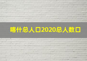 喀什总人口2020总人数口