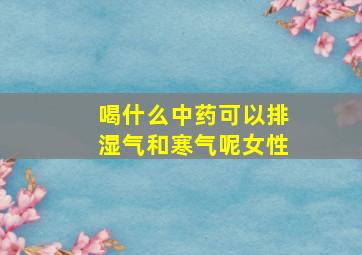 喝什么中药可以排湿气和寒气呢女性