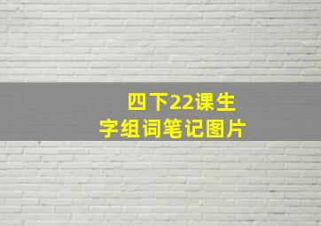 四下22课生字组词笔记图片