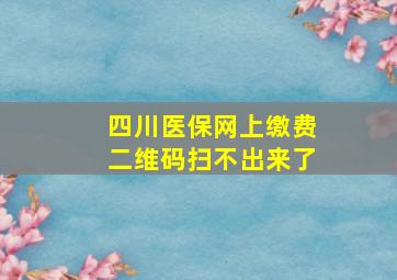 四川医保网上缴费二维码扫不出来了