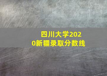 四川大学2020新疆录取分数线