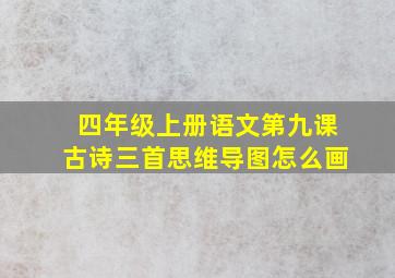 四年级上册语文第九课古诗三首思维导图怎么画