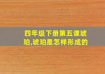 四年级下册第五课琥珀,琥珀是怎样形成的