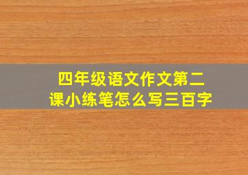 四年级语文作文第二课小练笔怎么写三百字