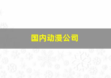 国内动漫公司