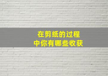 在剪纸的过程中你有哪些收获