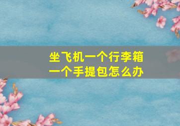 坐飞机一个行李箱一个手提包怎么办