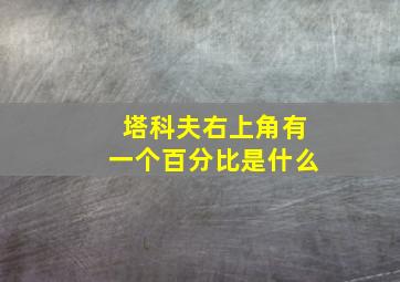 塔科夫右上角有一个百分比是什么