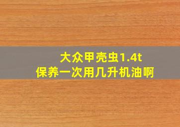 大众甲壳虫1.4t保养一次用几升机油啊