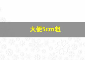 大便5cm粗