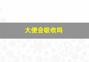 大便会吸收吗