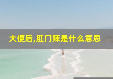 大便后,肛门辣是什么意思