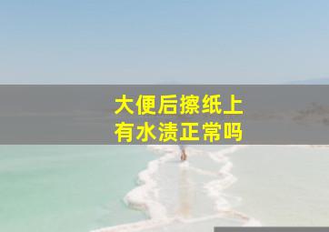 大便后擦纸上有水渍正常吗