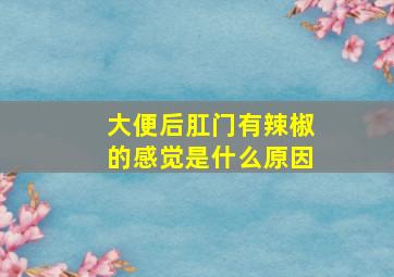 大便后肛门有辣椒的感觉是什么原因