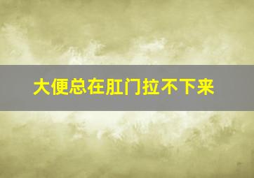 大便总在肛门拉不下来