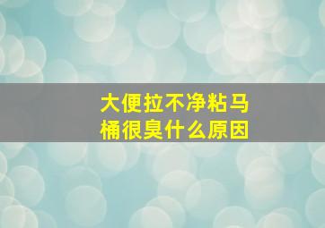 大便拉不净粘马桶很臭什么原因