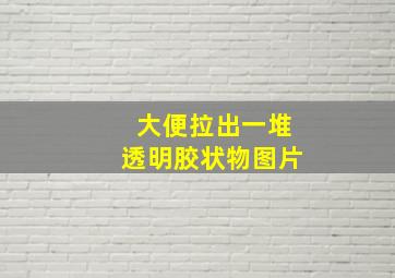 大便拉出一堆透明胶状物图片