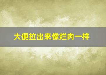 大便拉出来像烂肉一样