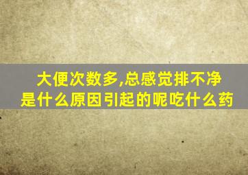 大便次数多,总感觉排不净是什么原因引起的呢吃什么药