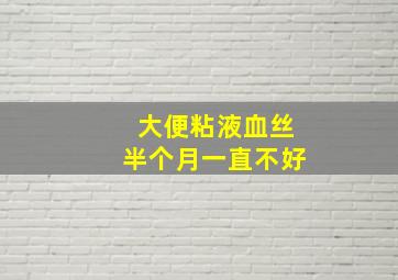 大便粘液血丝半个月一直不好