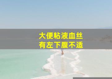 大便粘液血丝有左下腹不适