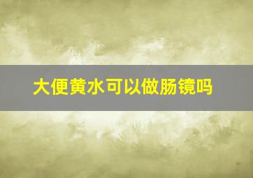 大便黄水可以做肠镜吗