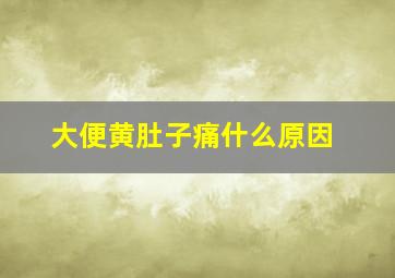 大便黄肚子痛什么原因