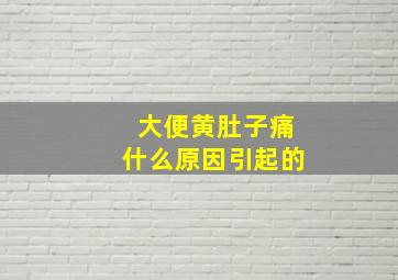 大便黄肚子痛什么原因引起的