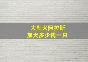 大型犬阿拉斯加犬多少钱一只