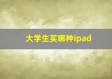 大学生买哪种ipad