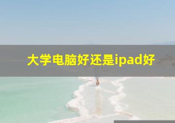 大学电脑好还是ipad好