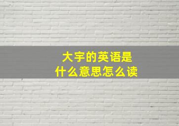 大宇的英语是什么意思怎么读