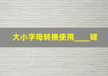 大小字母转换使用____键