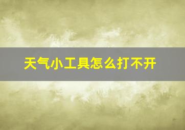 天气小工具怎么打不开