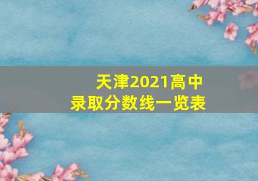 天津2021高中录取分数线一览表