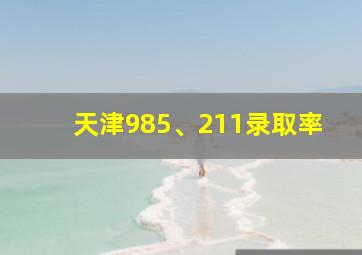 天津985、211录取率