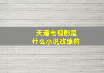 天道电视剧是什么小说改编的