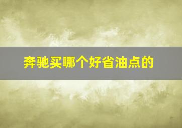 奔驰买哪个好省油点的