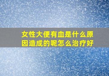 女性大便有血是什么原因造成的呢怎么治疗好