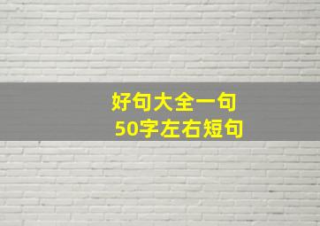 好句大全一句50字左右短句