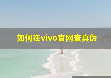 如何在vivo官网查真伪