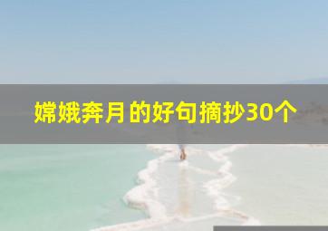 嫦娥奔月的好句摘抄30个