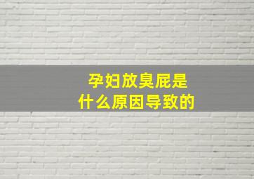 孕妇放臭屁是什么原因导致的