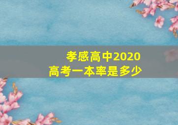 孝感高中2020高考一本率是多少