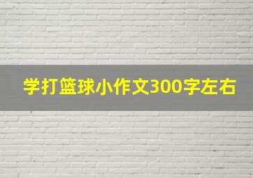 学打篮球小作文300字左右