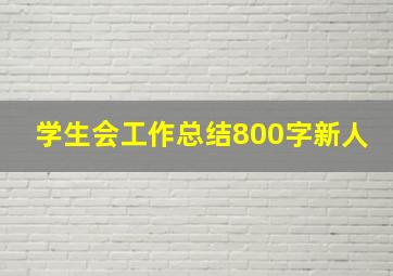 学生会工作总结800字新人